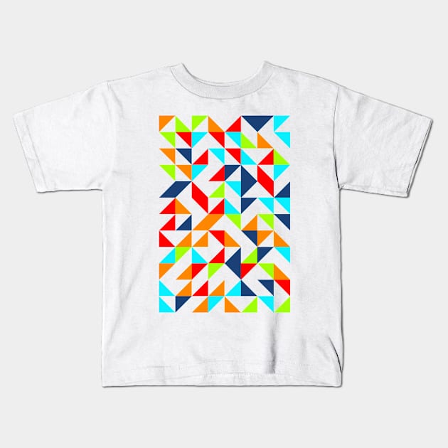 Aesthetic Geometric Pattern - Triangle #4 Kids T-Shirt by Trendy-Now